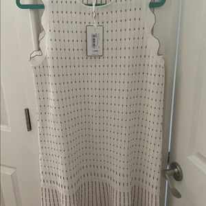 Ted Baker relioa metallic jacquard  white dress NWT.  Sz 4: Ted baker 4